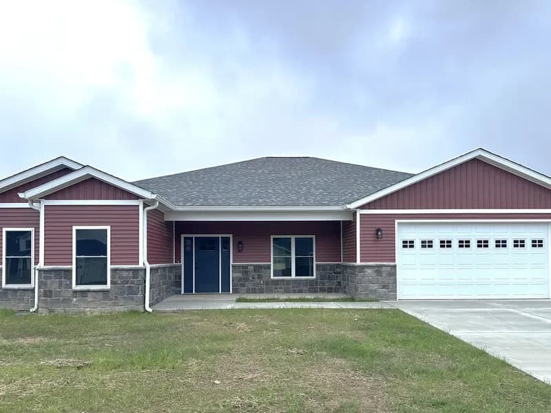 The Aspen, a completed Four Oaks home in Spencer, Indiana.