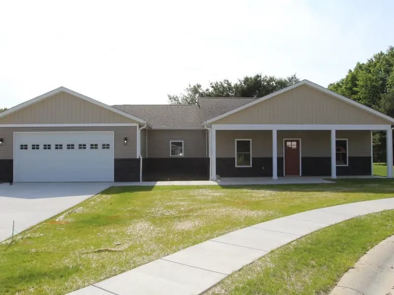 The Cypress, a completed Four Oaks home in Spencer, Indiana.