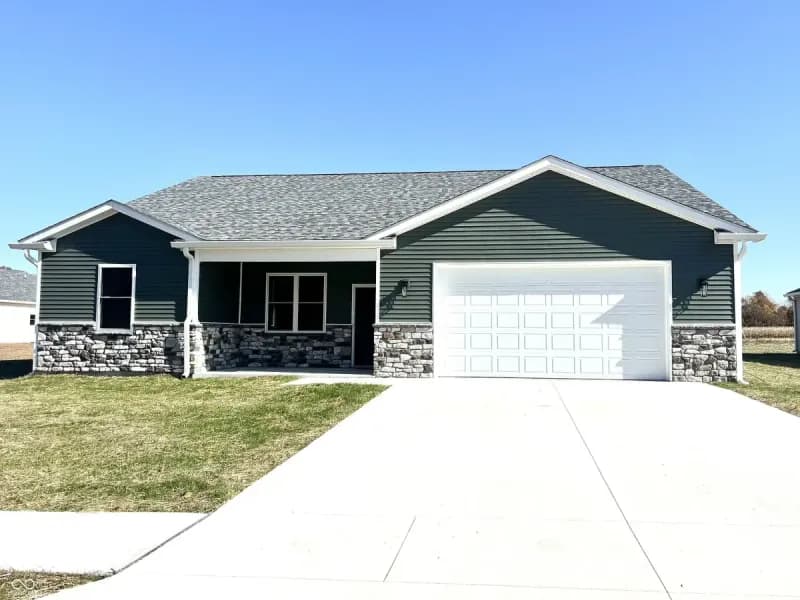 The Hazel, a completed Four Oaks home in Spencer, Indiana.