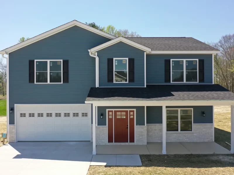 The Juniper, a completed Four Oaks home in Spencer, Indiana.